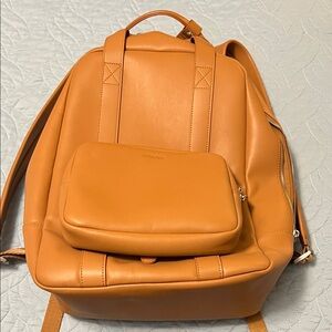 Vegan Tan Leather Backpack